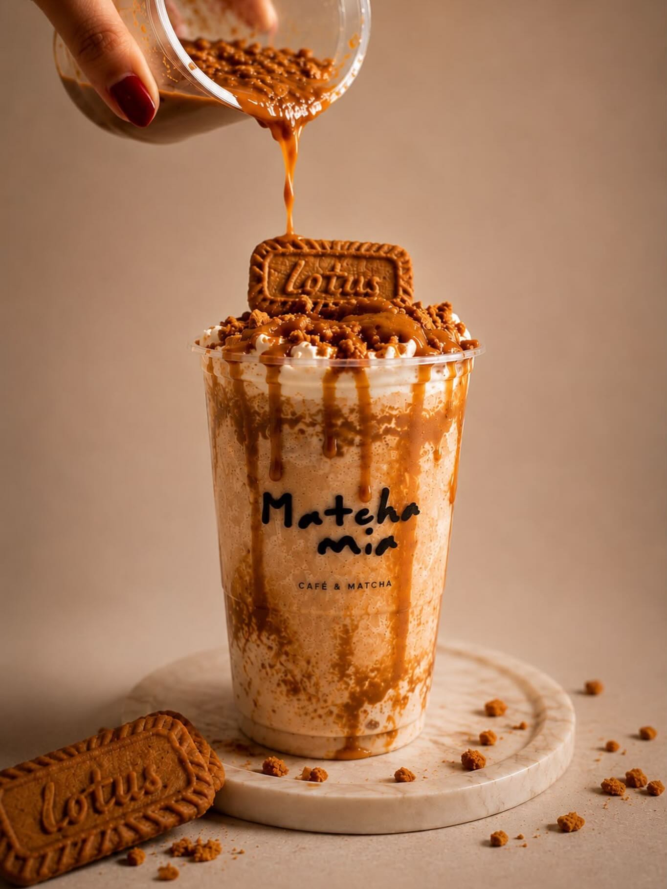 Biscoff Iced Latte de Matcha Mía
